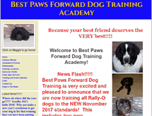 Tablet Screenshot of bestpawsforwarddogtraining.com